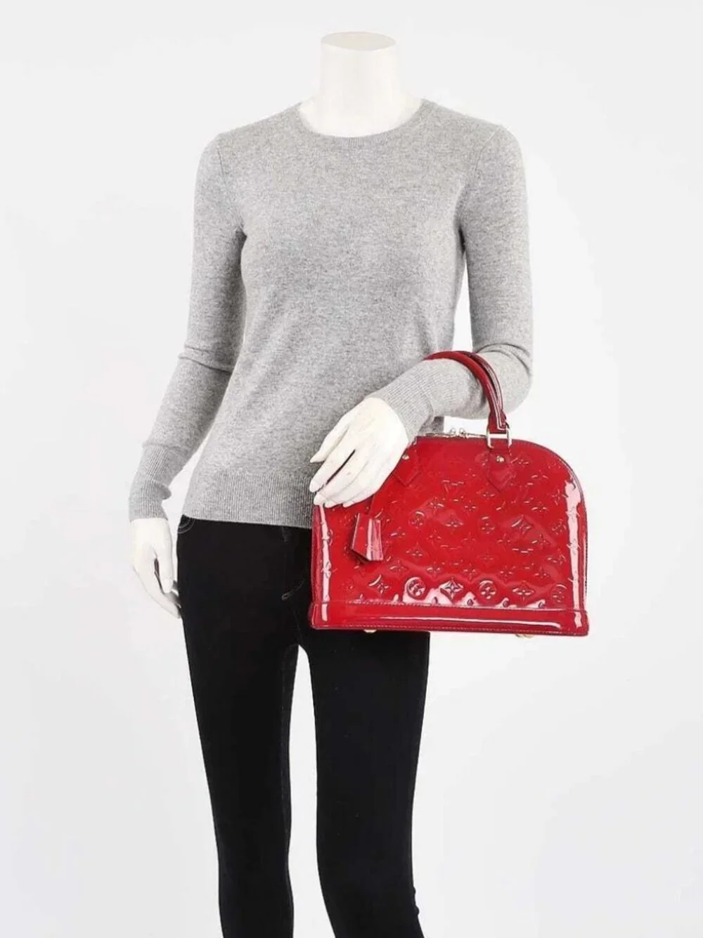 Louis Vuitton Rose Indian Monogram Vernis Alma PM Bag